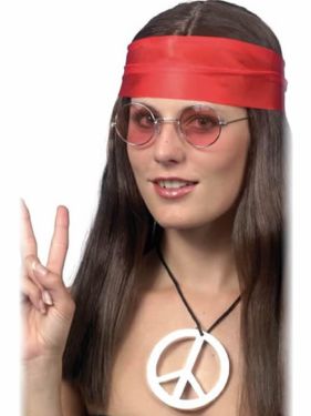 Ladies 60s Hippy Chick Fancy Dress Wig Kit